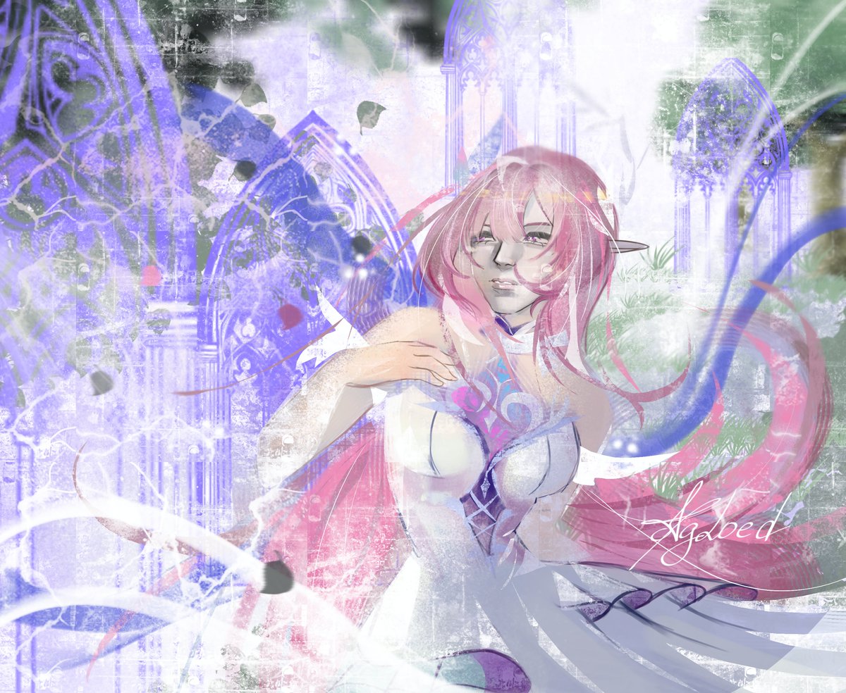 DinKrity's tweet photo. I really want to finish this art, but summer is already ending and there is less and less time 

#hsr #honkai https://t.co/PN3cyftokF