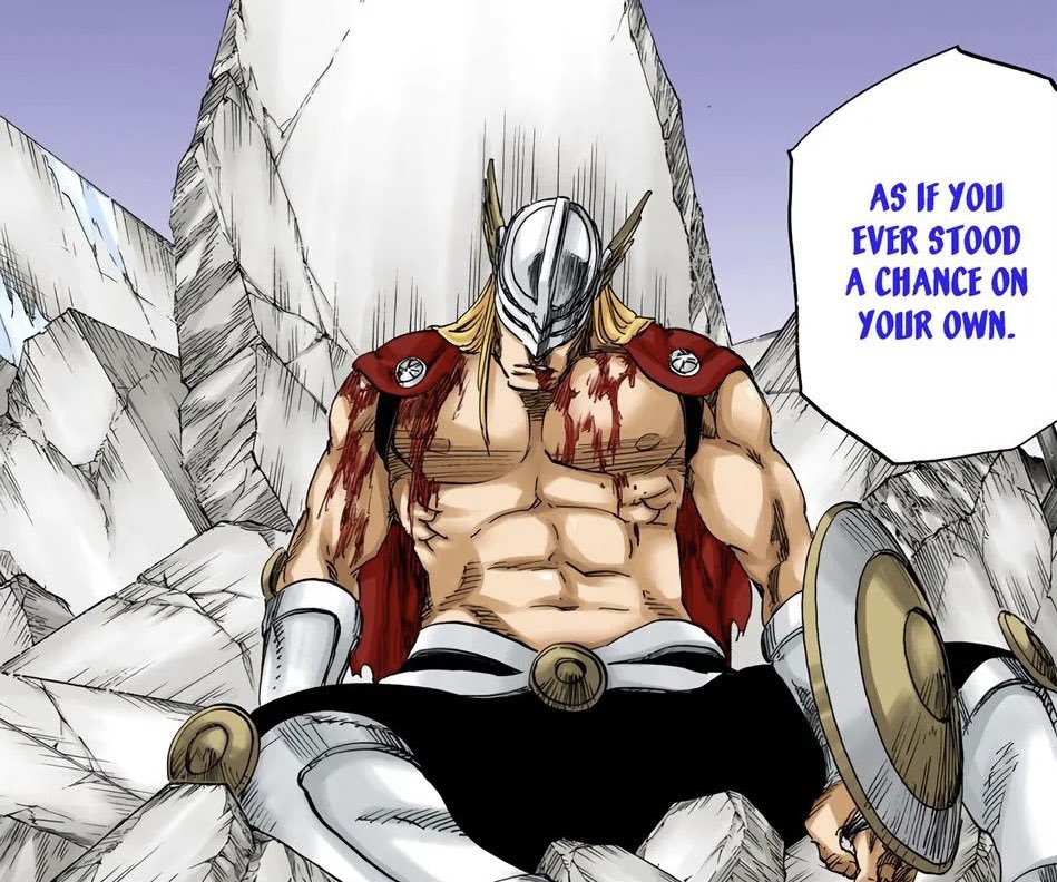 AdnyeusHeart's tweet photo. The sudden transfer slammed into Gerard, his giant frame slamming into the opposite wall before slumping down, the damage he managed to inflict upon Ishida now present on himself wasn’t anything to scoff at yet this would keep him down.

What’s one more busted wall, or two. https://t.co/6TIwiEdU4X
