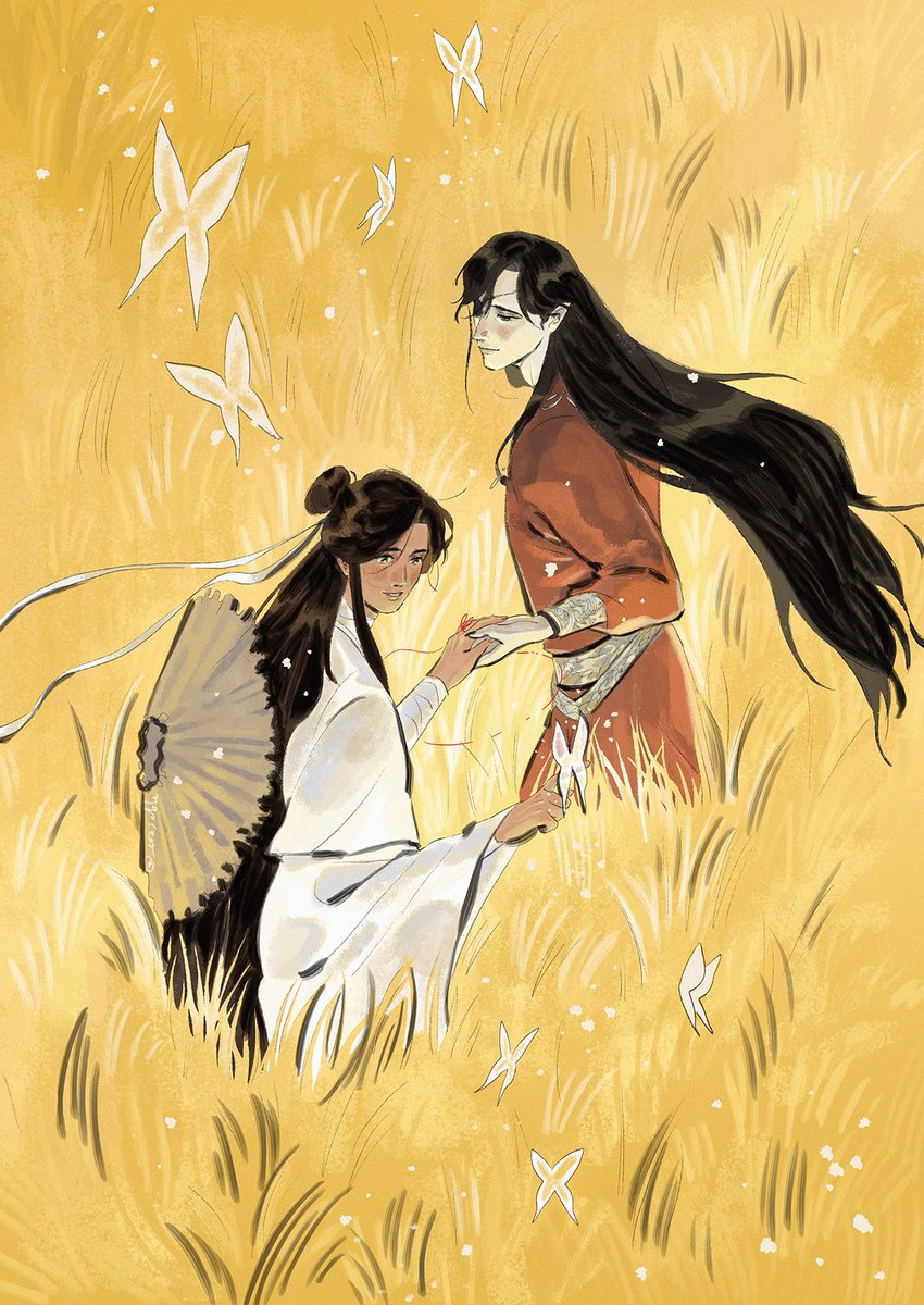 _Erasable's tweet photo. Hua Cheng's eyes are only for his DianXia 🤷 https://t.co/eW64OOxrsp