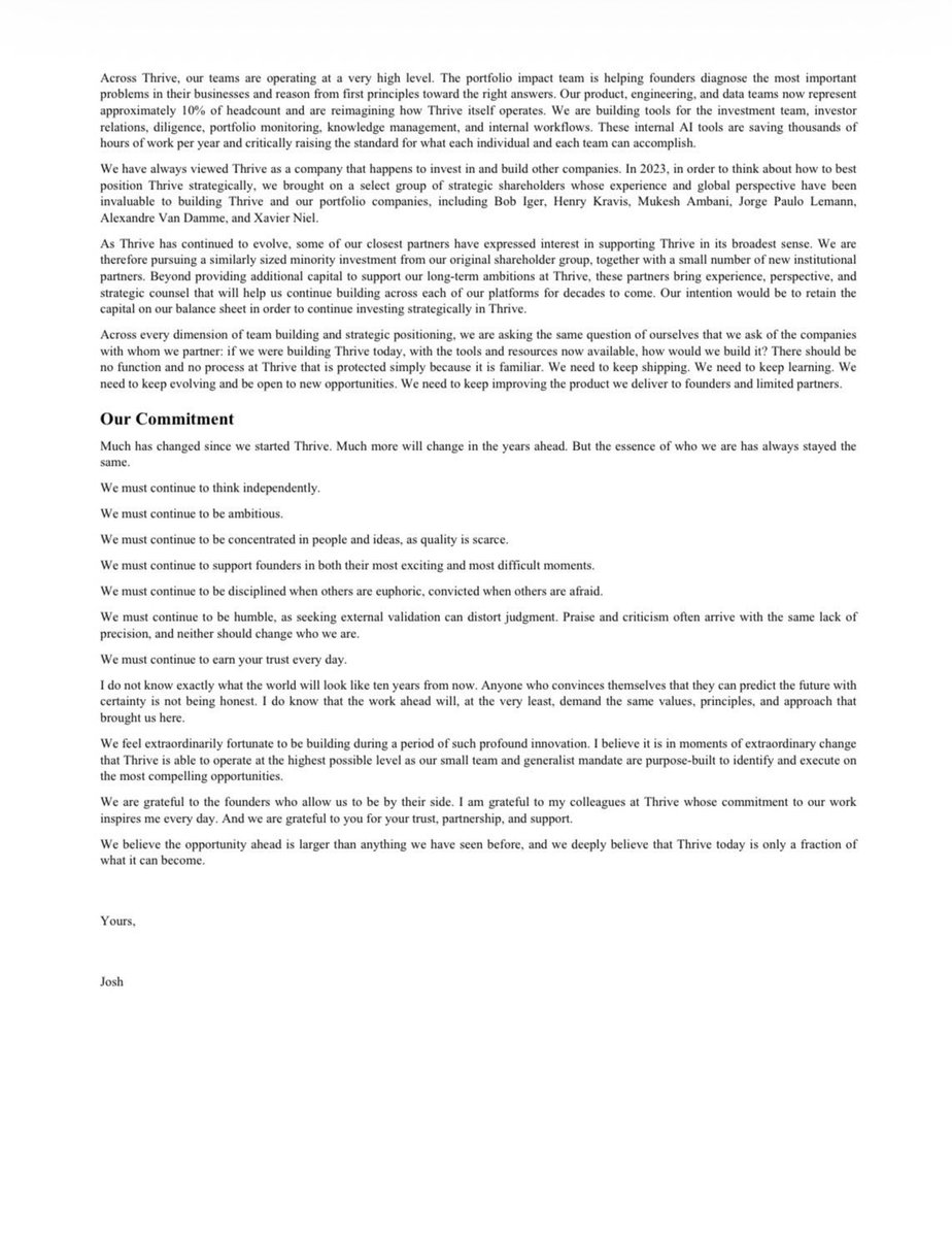 investmattallen's tweet photo. Josh Kushner is becoming one of the greatest investors ever 

He’s worth $16.1 billion and just bought the LA Lakers 

This letter from him is a must read for investors: https://t.co/RAXwClOFBn