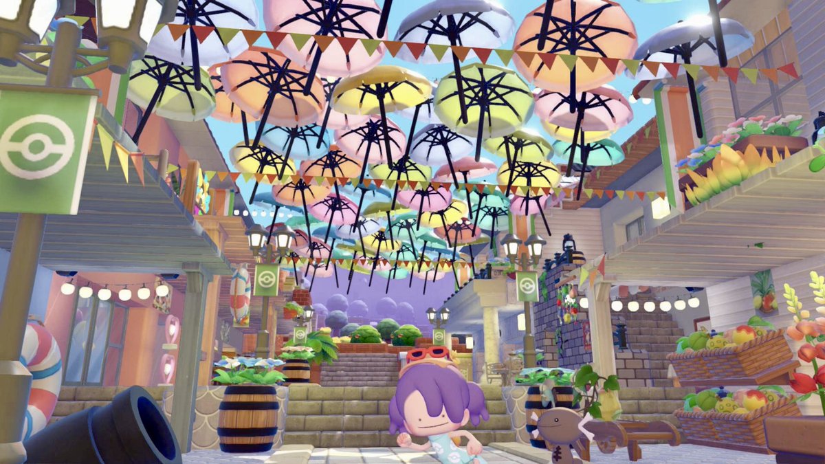 AzunyanBai's tweet photo. #ぽこポケ 🏝️ドンヨリうみべの街にお店つくったりしてた！かわ��い感じになってきてちょっと嬉しいかも！アンブレラフェス⛱️

#ぽこあポケモン
#PokemonPokopia
#PocoaPokemon https://t.co/Ds0zAu1Cy5