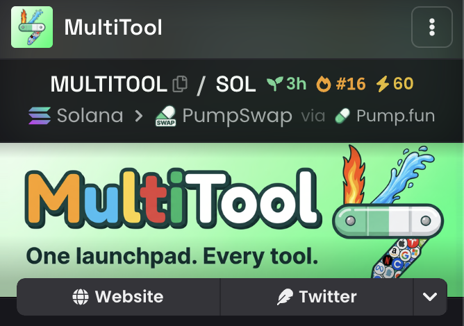 multitoolsol's tweet photo. solana:G2Zkzr1yNdZoBybizCxCktikxBkVTpMdYaokUBfRpump is on #16 place on DEX

ROAD TO #1

https://t.co/Zmt9JVgeHv https://t.co/zLPjVgNuoR