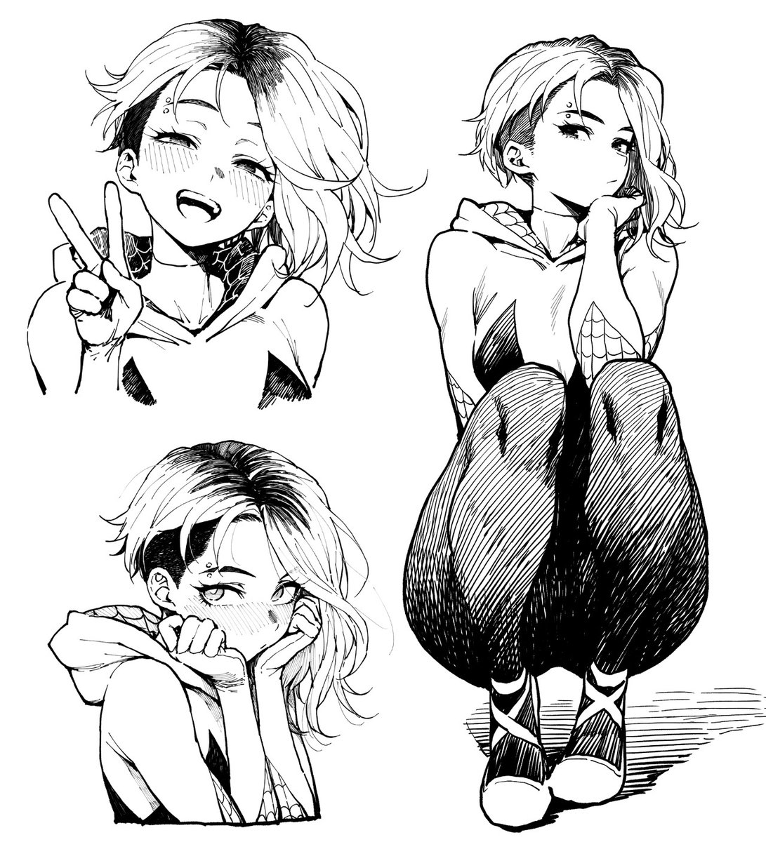 Drowsy_sheep's tweet photo. Spider-Gwen 
Requested illustration / リクエスト絵 https://t.co/bwGTlwBBh3