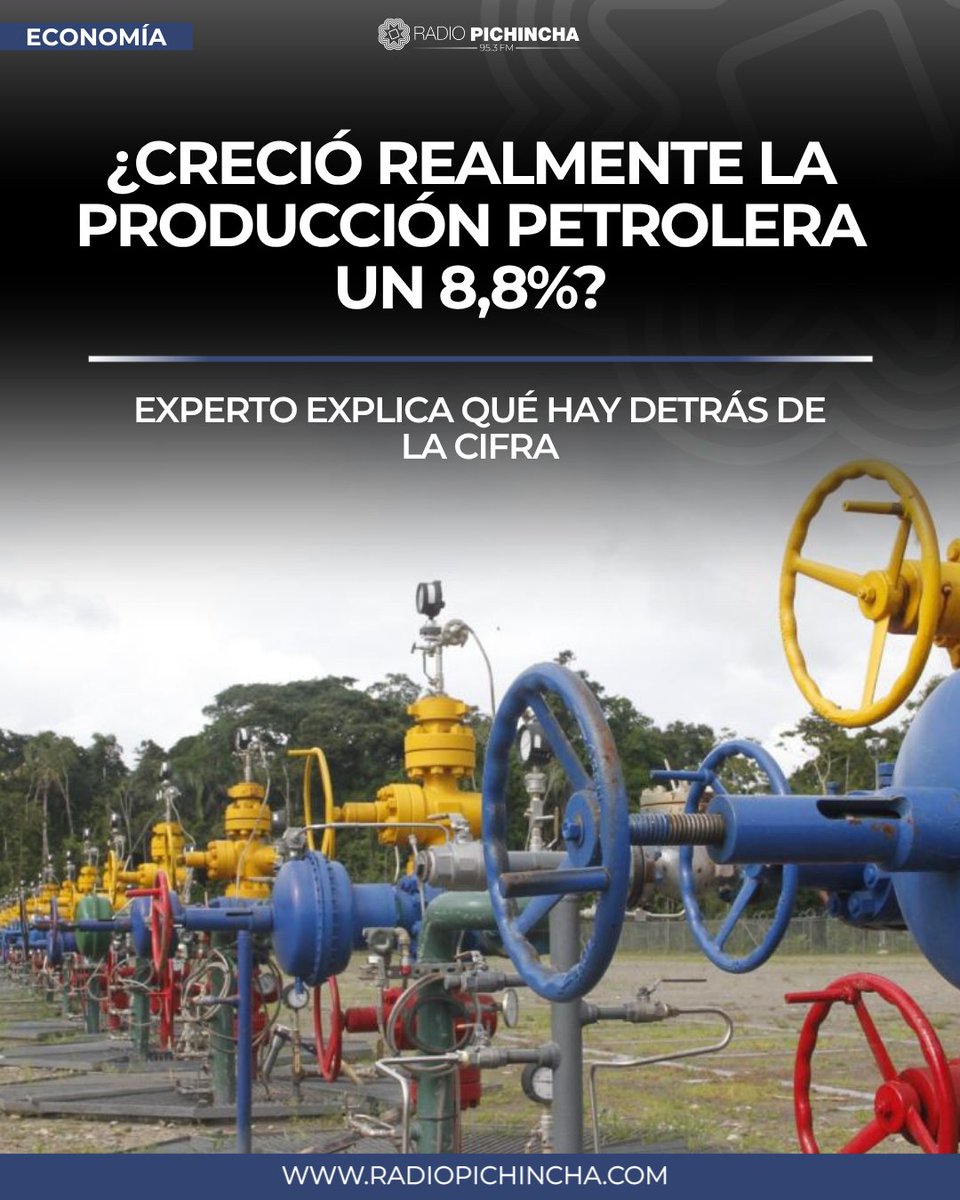 radio_pichincha's tweet photo. 📉 #Economía | Darío Dávalos sostiene que el incremento reportado por Petroecuador entre enero y julio de 2026 está influenciado por la comparación con julio de 2025, mes en el que la producción cayó debido a la suspensión temporal del transporte de crudo por el SOTE y el OCP.
#LaRadioDeLasNoticias

Aquí los detalles 👉🏼 https://t.co/joc92IT4ux