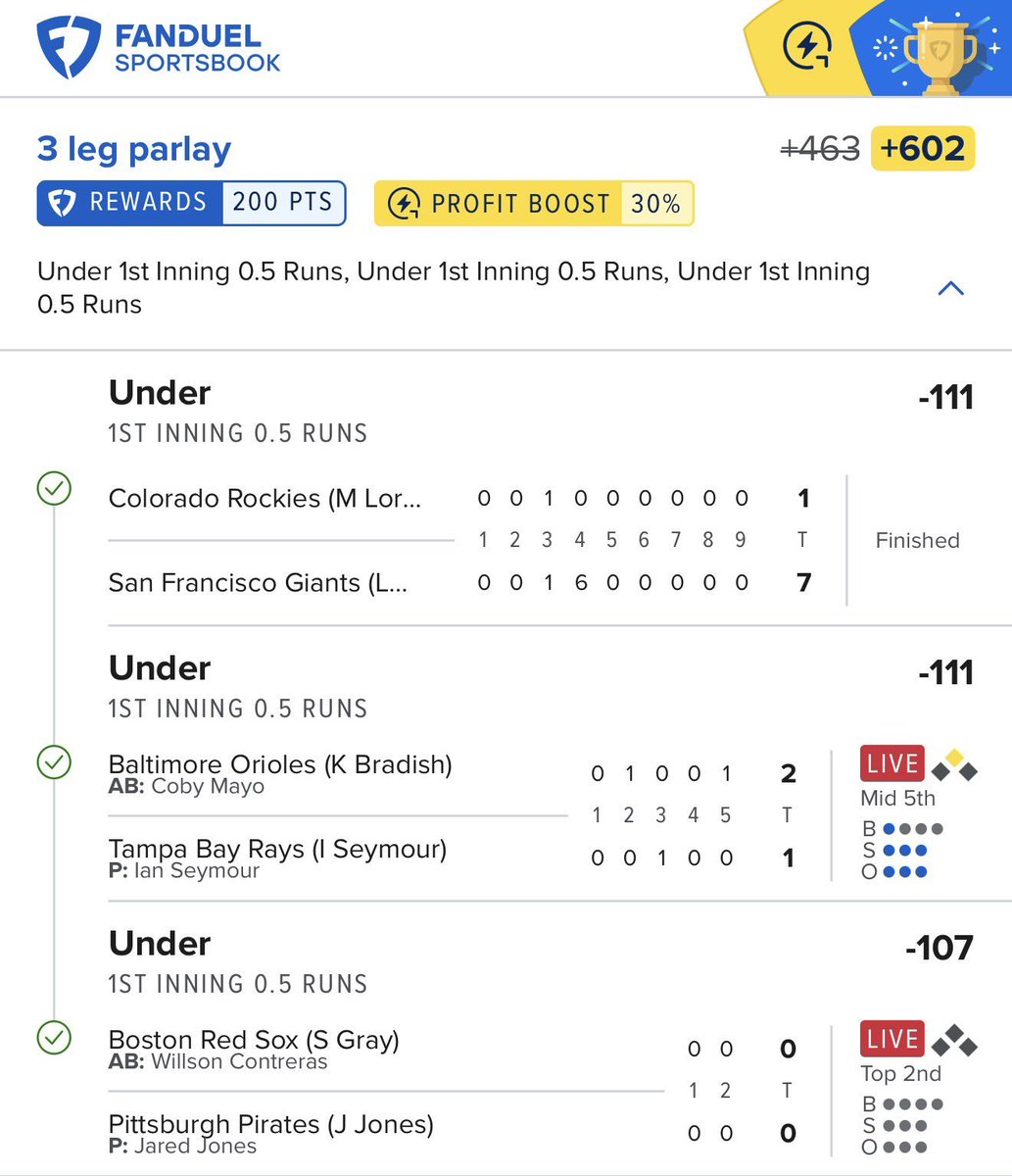 JudgmentParlays's tweet photo. CASH THE NRFI PARLAY AGAIN ✅✅✅

WE HAVE CASHED 5 PARLAYS IN A ROW 🤯

SHOW ME THOSE SLIPS BELOW PLEASE ❤️ https://t.co/8kHXZOxLmI