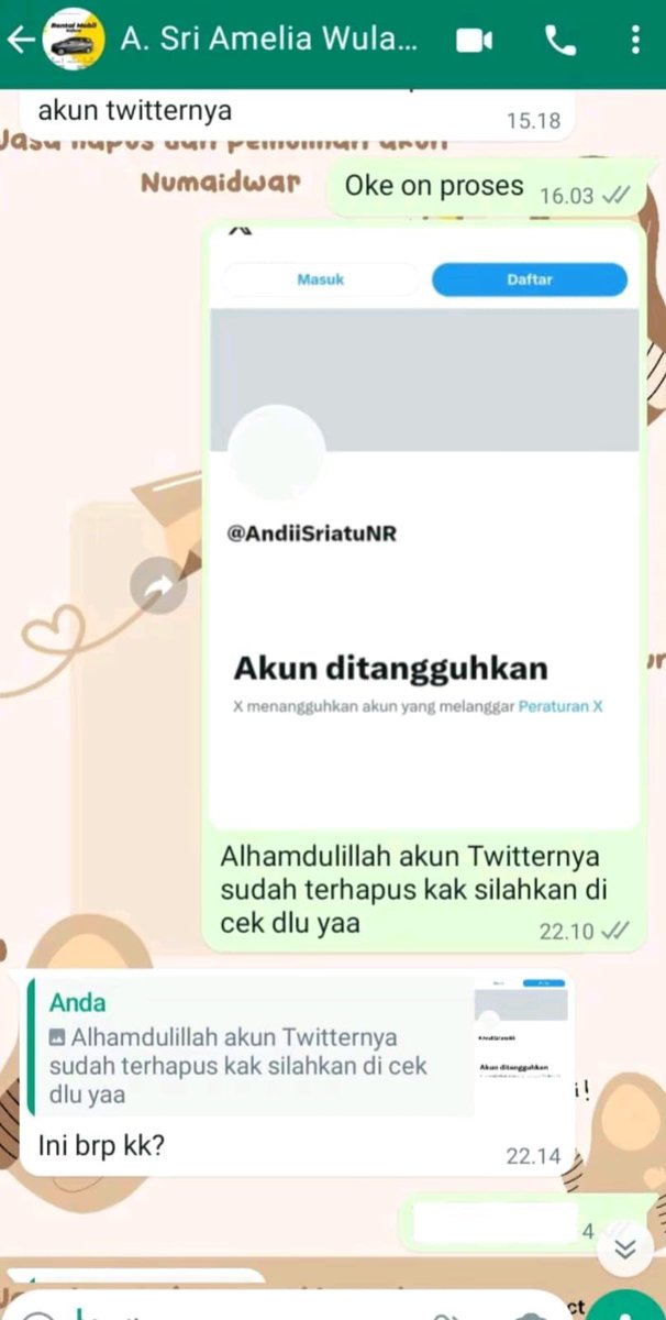 lovesmck's tweet photo. PROSES FAST &amp; BERGARANSI 

MELAYANI   KENDALA 
💕PULIHKAN CHT WA LAMA
💕JASA SADAP WA/IG
💕LUPA PASWORD &amp; LUPA DATA2
💕JASA HAPUS AKUN ALL SOSMED
💕JASA PEMULIHAN AKUN
💕GOGGLE ,GMAIL,IG,TWITER, FB,TIKTOK,DLL
#zonauang 
Fast respon WA di bio ya ^~^ https://t.co/xpzacBv66P