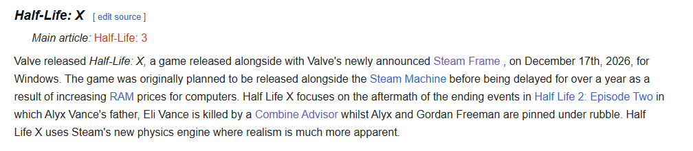 Marcusminecraf's tweet photo. New wiki section in half life wiki? https://t.co/8LMa5llo8b