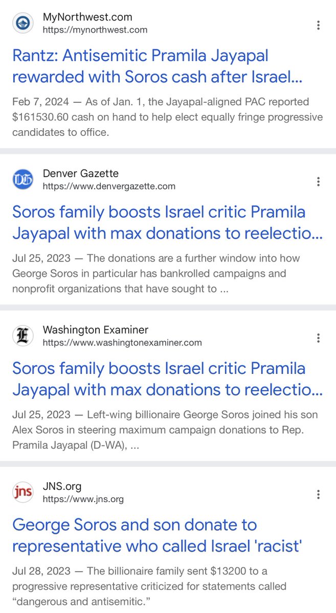 jasonrantz's tweet photo. Pramila Jayapal says @elonmusk is a threat while she’s happy to take money from George and Alex Soros. https://t.co/frlWmXlIid