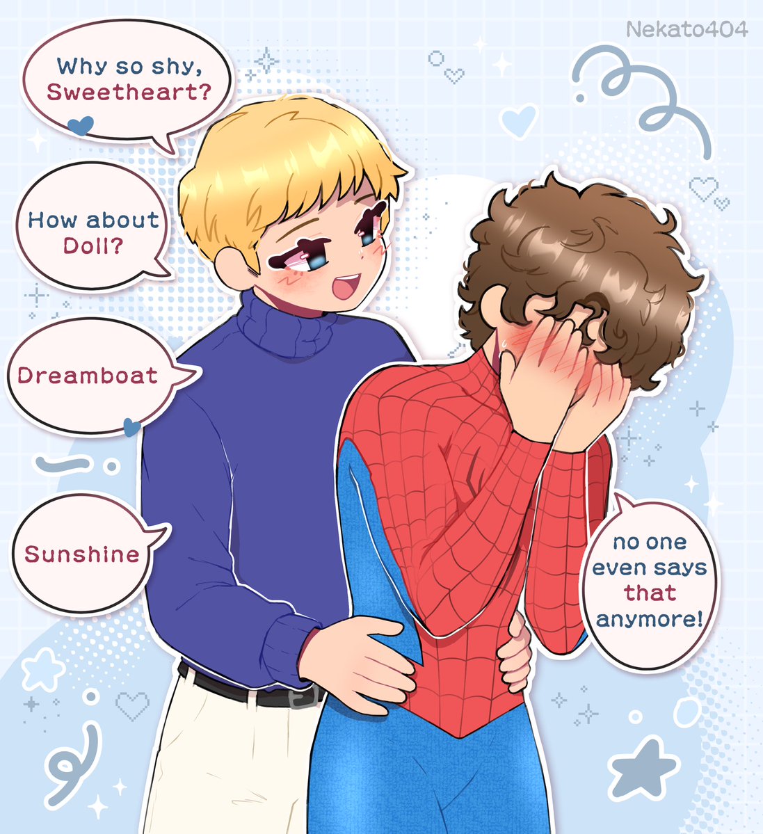 Cheer_Nymph's tweet photo. 60s heartthrob Johnny vs gen z train wreck Peter

#spideytorch https://t.co/MD6LWKoWVP