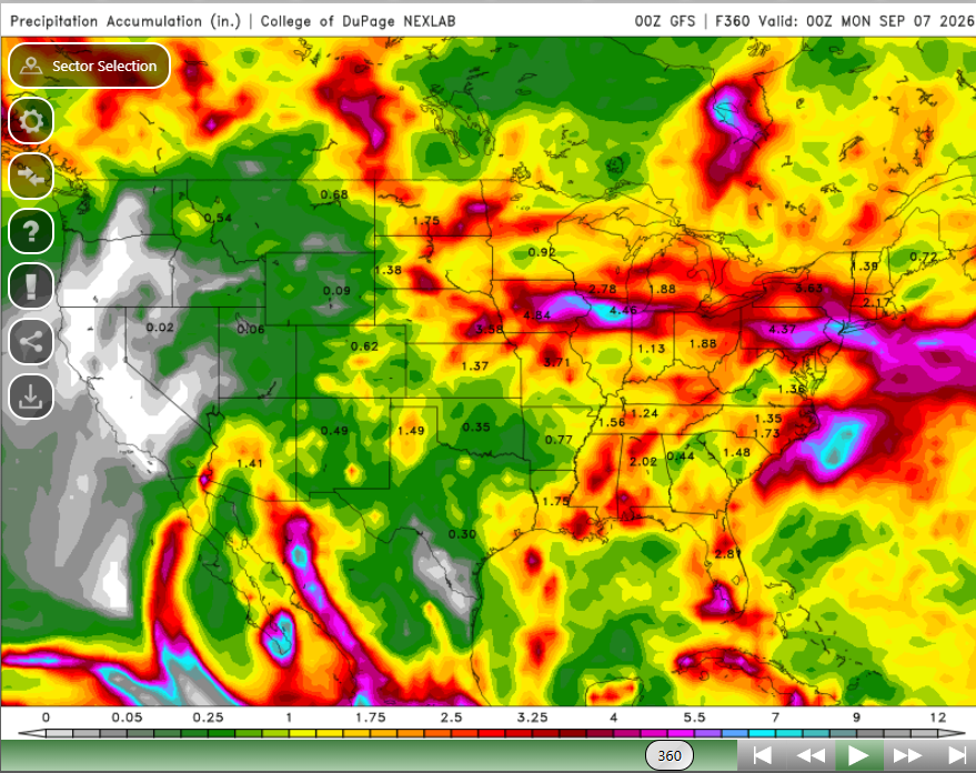 jpmccormick3's tweet photo. 00Z EURO & 00Z GFS run projected rainfall totals through Sept 7th #Corn #Soybeans #Wheat #AgWeather #AgWx #GrainMarkets #CornBelt https://t.co/dcjLnHmLQv