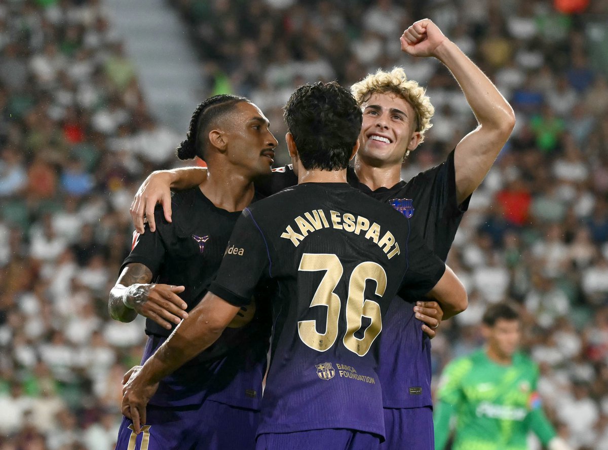 GoalJP_Official's tweet photo. 🇪🇸ラ・リーガ3連覇へ…最高のスタート

フリック・バルセロナは今季も強いぞ！

ハフィーニャ＆フェルミンが2点ずつ、アデイェミのデビュー弾も飛び出してエルチェに5発大勝。

エルチェ 0-5 バルセロナ https://t.co/08Vi6rJlPY