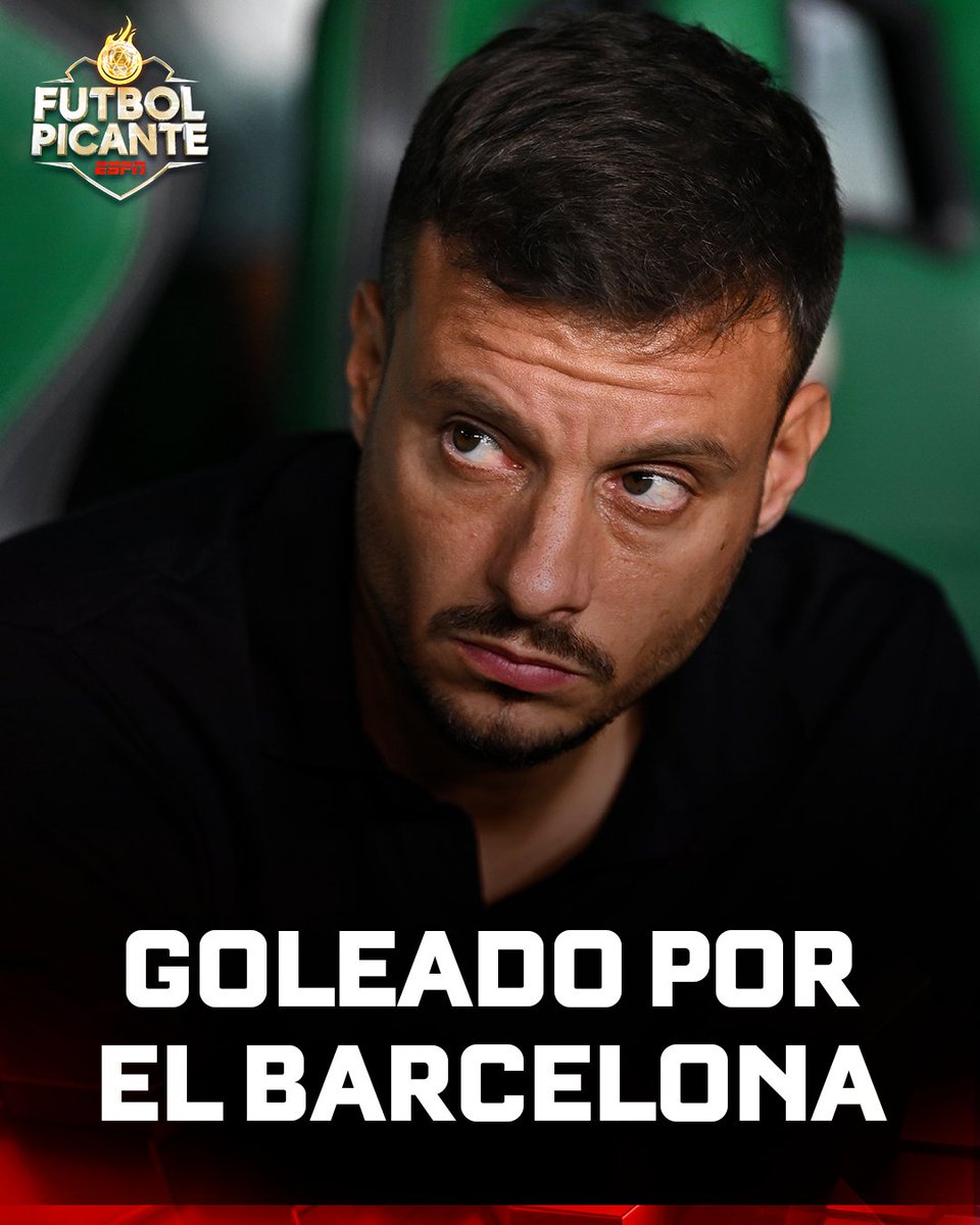 futpicante's tweet photo. ¡AMARGO DEBUT EN CASA PARA MARTÍN ANSELMI! 😰

El ex técnico de Cruz Azul, fue goleado 5-0 por el Barcelona en LaLiga 💥

Todavía no conoce la victoria con el Elche en partidos oficiales ❌ https://t.co/VL3mqvtPHW