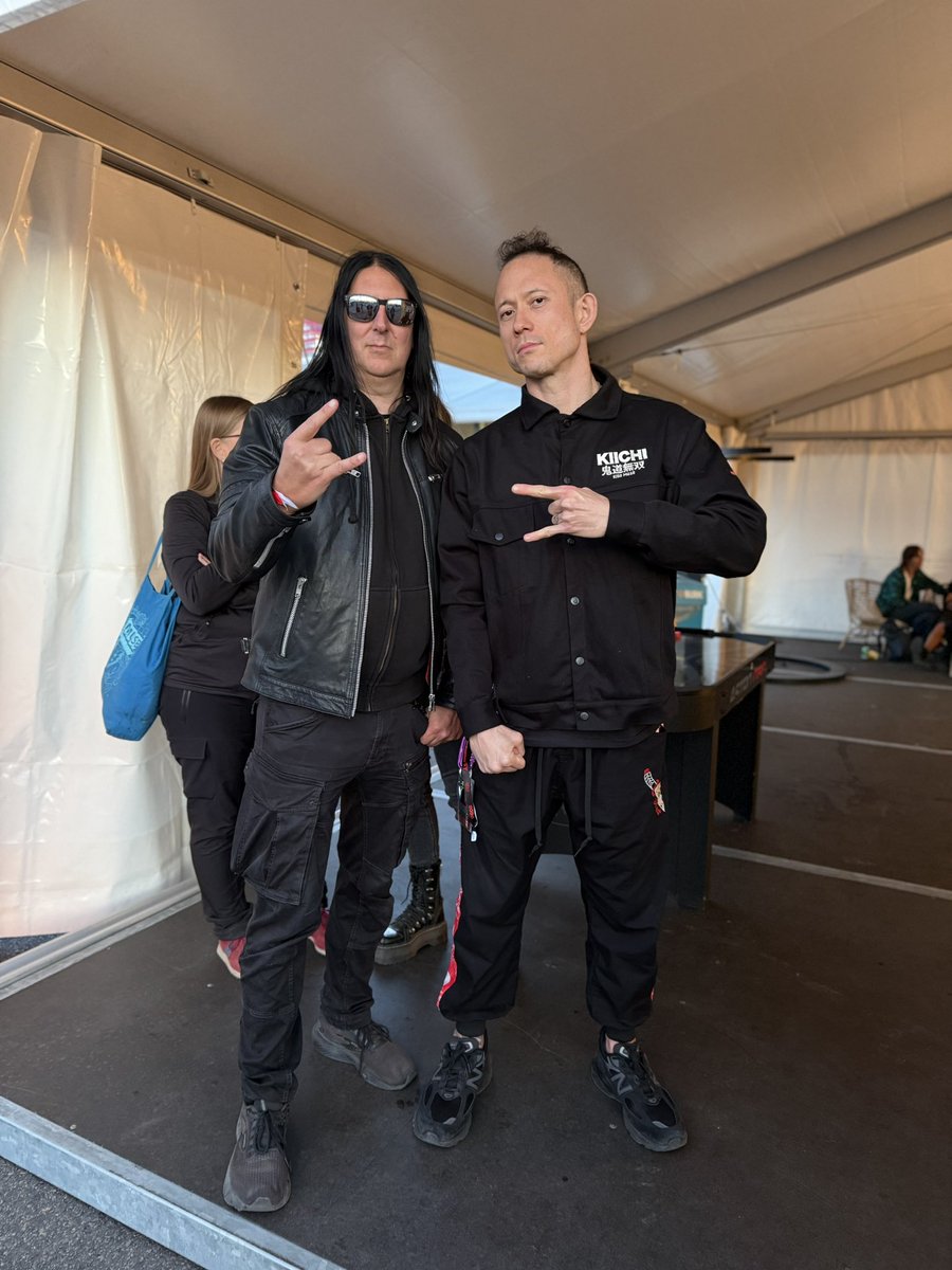 matthewkheafy's tweet photo. I’ve said it countless times - and I’ll say it again. 

Trivium wouldn’t exist without the Gothenburg scene. 

In Flames, Dark Tranquillity, At The Gates 

These three were some of the first bands I got into after initially getting into metal. 

We’ve toured with In Flames 6 times now since 2005; and it’s been amazing to be able to go from a super fan, to a peer, to close friends with IF. 

We were so excited to be invited to In Flames’ incredible festival; then to be able to guest on my favorite In Flames song ever; to be able to watch Dark Tranquillity from right in the middle of the crowd; and to see Anders and Mikael’s touching tribute to Tomas Lindberg (another hero who I was able to meet briefly years back - and I’m happy I was able to tell him what a massive inspiration he and all his music has been to me) - and also to be able to take part in that tribute alongside Anders and Mikael. 

I could go on forever about how unreal last night was - but to sum it up: to be in the birthplace of a genre that helped make me who I am, and be able to share the stage with two of my icons of music - and be able to call them friends - is otherworldly. 

Tack så mycket Göthenburg/ In Flames/ Dark Tranquillity/ At The Gates/ Göteborg Brinner! 

•

I also finally met Lord Ahriman properly from one of the greatest black metal bands ever: Dark Funeral! 

•

Need some recommendations to start listening to IF DF ATG and DF?

Start with: 

In Flames: Whoracle, Reroute To Remain 

Dark Tranquillity: Projector, Haven

At The Gates: Terminal Spirit Disease, Slaughter Of The Soul 

Dark Funeral: Diabolis Interium, Secrets Of The Black Arts