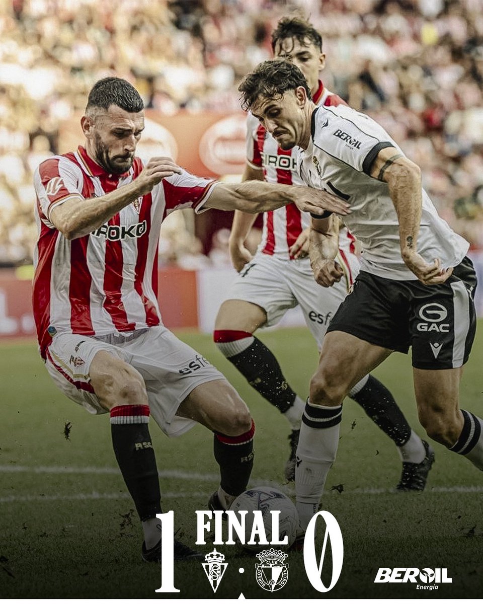 Burgos_CF's tweet photo. 1️⃣-0️⃣ | ⏱️ 90’ | Final. 

#RealSportingBurgosCF
#LatidoBlanquinegro https://t.co/m8E6HddABw