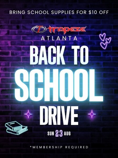 TrapezeClub's tweet photo. ✏️Bring a few school supplies and get $10 off your nightly fee as you slip into your sexiest classroom fantasies and study the art of pleasure. Doors open at 8pm! Discord members who get on the guest list get $5 off!
#trapezeclub #trapezeatlanta #atlnightlife #lifestyleclub #lifestyleparties