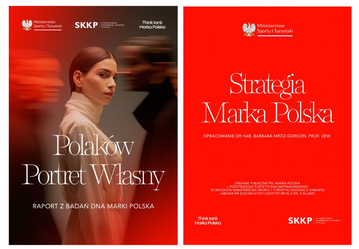 hahnhanka's tweet photo. Zaczęłam czytać raport "Strategia Marka Polska" (te 156 str. za które zapłaciło MSiT) i olśniło mnie dlaczego słynny raport "Polaków Portret Własny" (26 str.) w ogóle powstał. Kilka faktów:
1. Beneficjentem środków z ministerstwa było Stowarzyszenie Konferencje i Kongresy w Polsce (SKKP).
https://t.co/QRcsNBEsaQ
2. Autorem jednego z raportów "Strategia Marka Polska" (tego 156 str.) przygotowanych w ramach powyższej umowy przez SKKP była p. Mróz-Gorgoń
3. Na raporcie "Strategia Marka Polska" obok logo SKKP jest też logo Think Tank Marka Polska. Czyli obie organizacje ze sobą współpracowały przy tym dokumencie. Obie też wspólnie realizowały 25.11.2025 r. konferencję na Akademii Koźmińskiego.