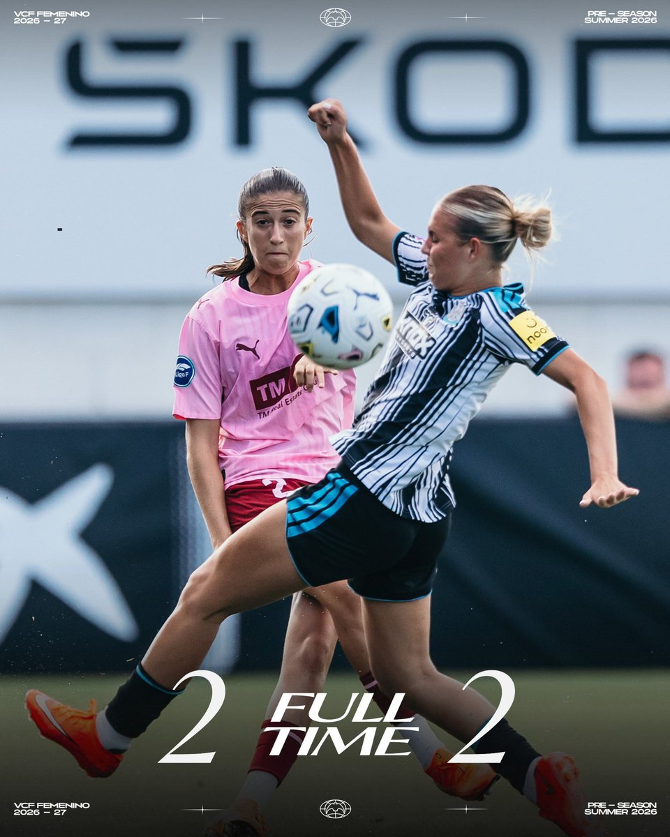 VCF_Femenino's tweet photo. 🔚⚽ 2-2 | FINAL DE LOS 90 MINUTOS REGLAMENTARIOS
 
ℹ️ El #IVTrofeuTM se decidirá en los penaltis 

#VCFfemNewcastle  
#ADNVCF https://t.co/g4Kx24jFEc