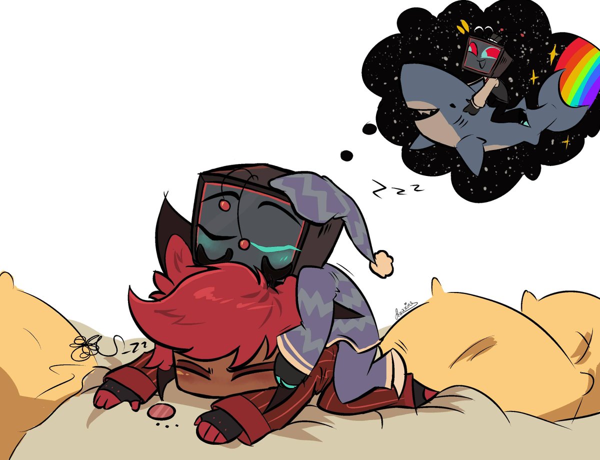 Arraxine's tweet photo. 😴#hazbinhotel #radiostatic https://t.co/SbWxtuaQzK