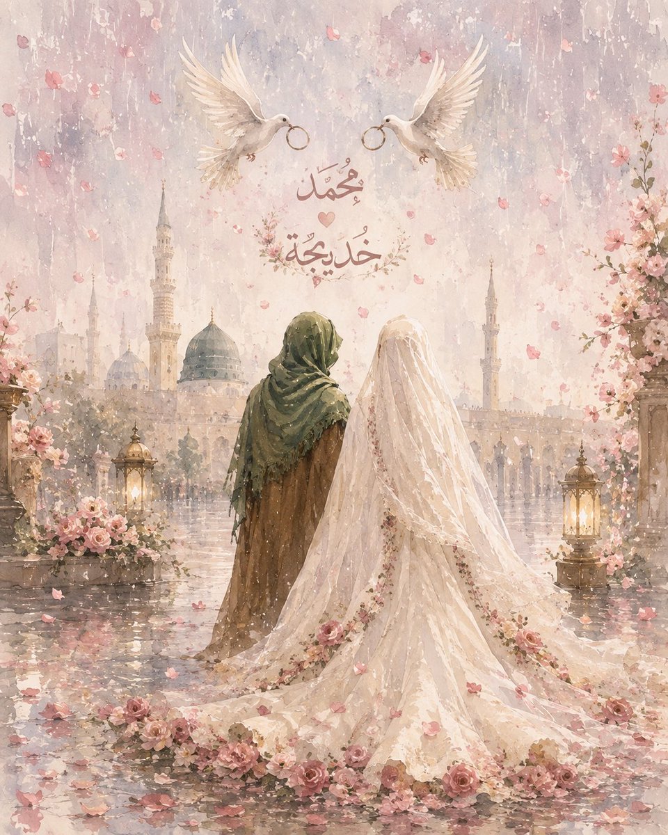 zh00oor's tweet photo. '
 
هِيَ النَوِرُ، وَمنْ نُورِ،
"وَبِالنَوُرِ تَزُوجَتْ

١٠ ذِكَزِىٰ زَواجِ النَّبي الأكَرمْ مَن
السَّيِدة خَدِيجَهِ عَلِيهُا السلامُ

#زواج_النورين 
#زواج_النبي 
#متباركين https://t.co/yNSFlROyCJ