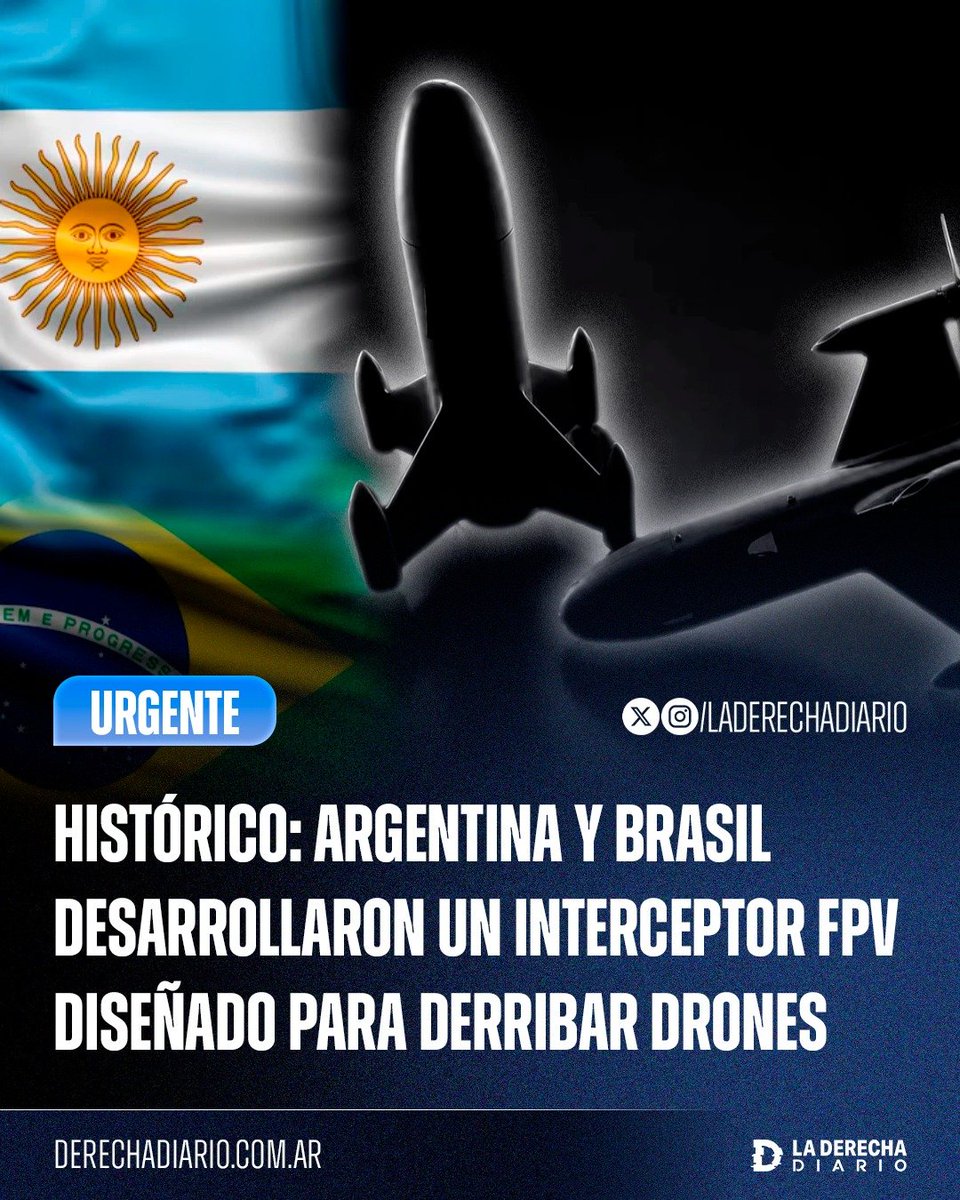laderechadiario's tweet photo. 🚨🇦🇷🇧🇷 | ARGENTINA SE REARMA: La empresa argentina Sanco Defense y la brasileña Taurus Armas desarrollaron el Falco-P, un interceptor FPV diseñado para derribar drones hostiles mediante intercepción cinética de alta velocidad y tecnología de microondas pulsadas.

El sistema ya se fabrica en Buenos Aires y apunta a alcanzar una producción de 2.000 unidades mensuales durante el último trimestre de 2026, fortaleciendo la industria de Defensa argentina y su capacidad para enfrentar amenazas aéreas no tripuladas.