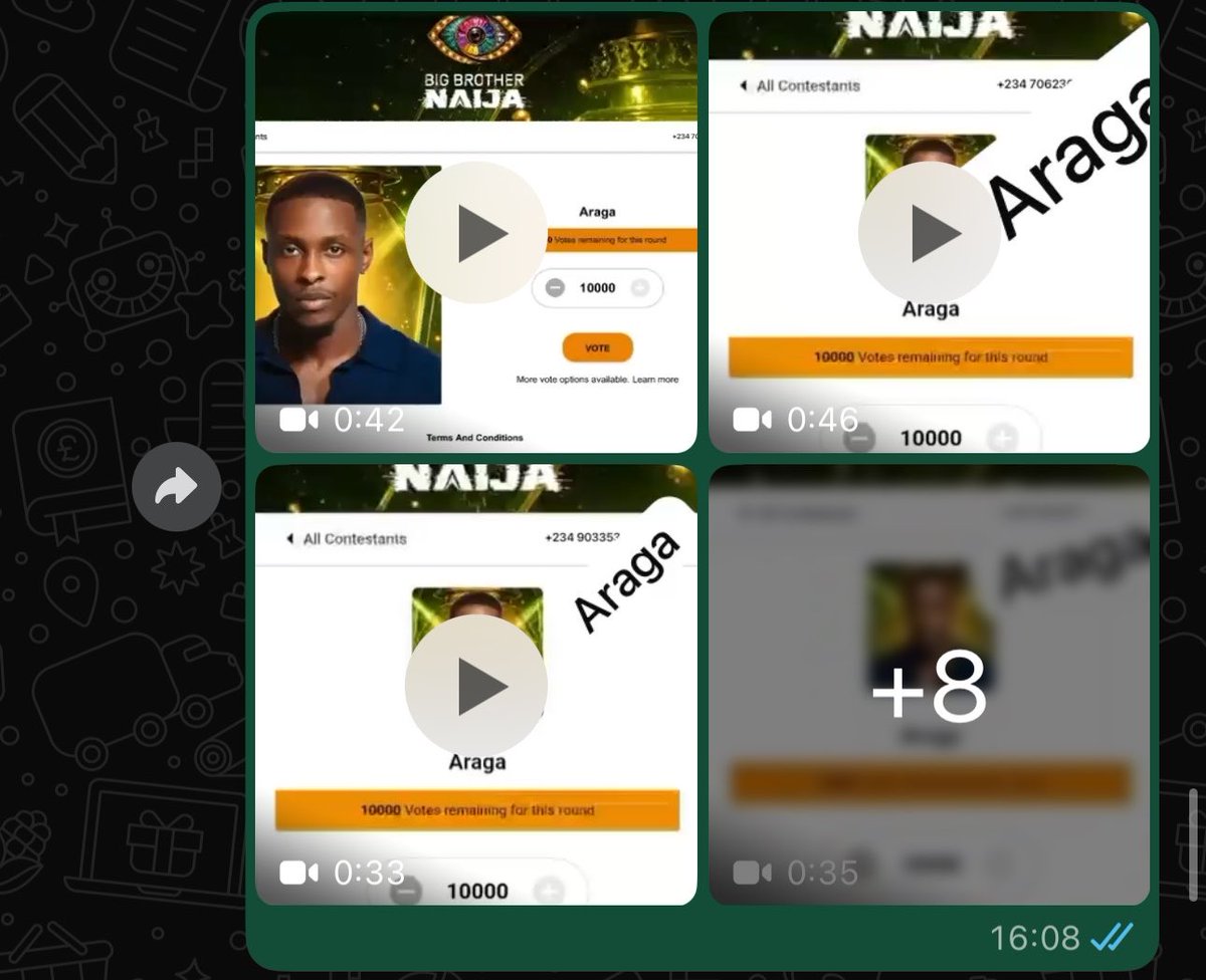 mommy_kingsley's tweet photo. Total of 3.850m votes done for Araga this week courtesy of yinka onye and glory ( Araga defense) and other votes 
Thanks for trusting me Araga is saved and not in the bottom 
#Bbnaija https://t.co/vodUGETwMo