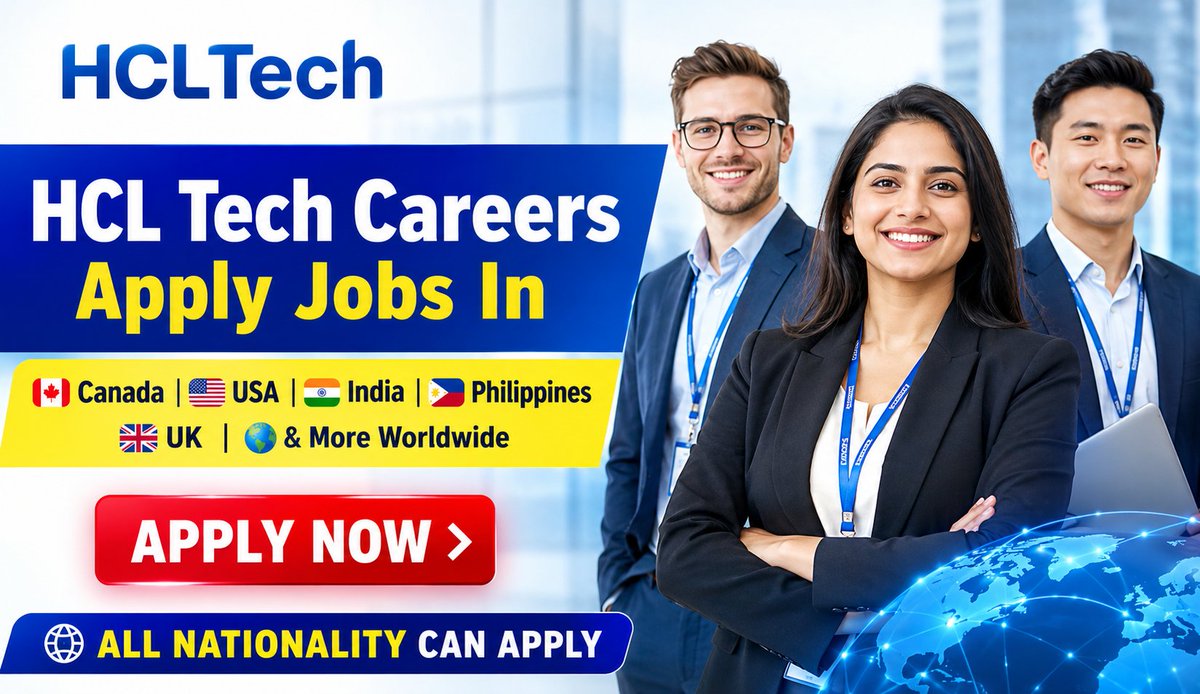 KumarSande29978's tweet photo. HCLTech Careers 2026 – Now Hiring Worldwide!

Apply Now:- https://t.co/47YsHhLNrO

Apply More Jobs👉 https://t.co/M4m5TjoSXN

#HCLTech #HCLTechCareers Chirag Paswan #HCLTechJobs Brahmins #Jobs2026 East Bengal #Hiring2026 Liverpool #JobsInCanada Jeffries #JobsInUSA #JobsInIndia https://t.co/CFNlHN5gYs