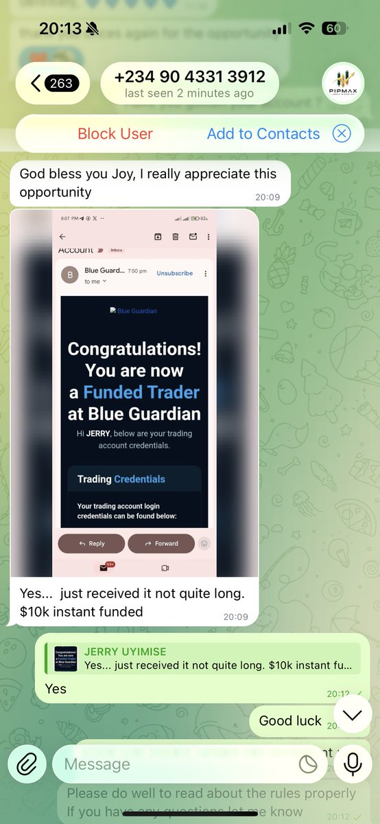 MydailyTrades_'s tweet photo. Everyone successfully got there account 
All thanks to @BlueGuardiancom 
Let’s get the new week started . https://t.co/yumDjQohHx
