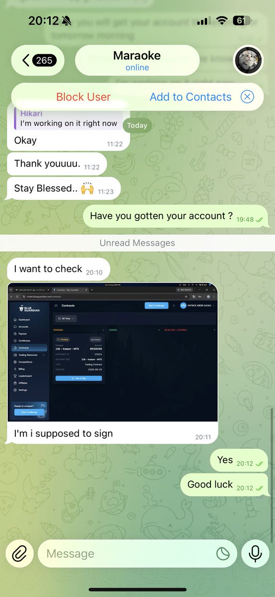 MydailyTrades_'s tweet photo. Everyone successfully got there account 
All thanks to @BlueGuardiancom 
Let’s get the new week started . https://t.co/yumDjQohHx