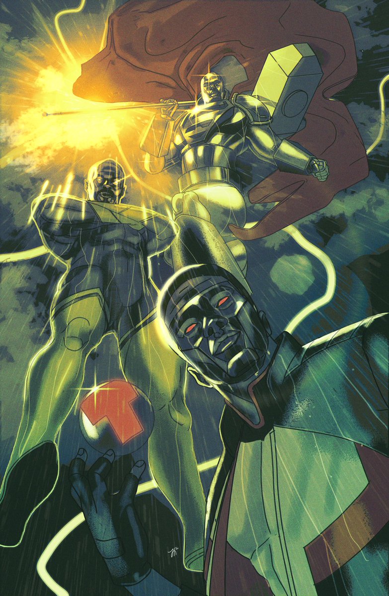 imjayhero's tweet photo. Steel, John Stewart and Mr. Terrific 

Art by me 

(New print coming soon) https://t.co/uzOugKlgGd