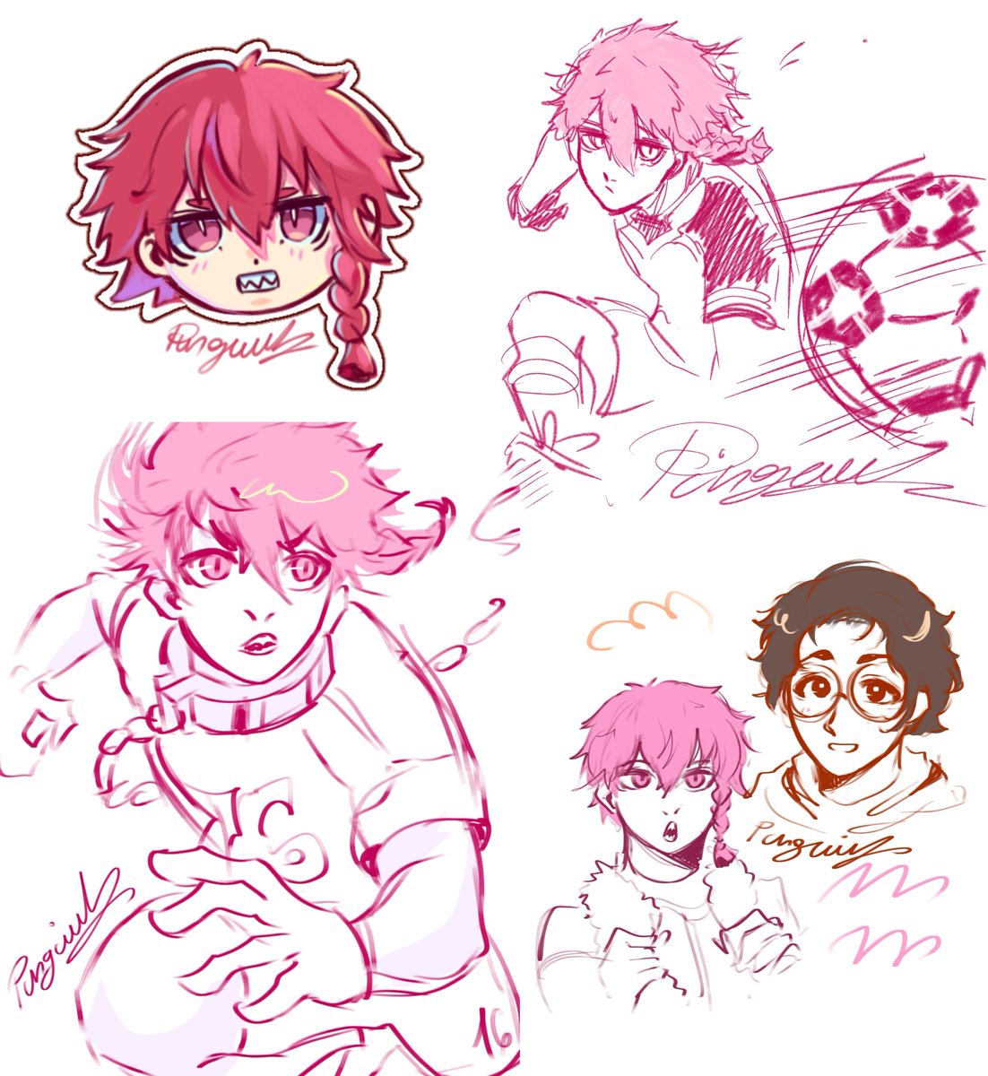 pinguinkz's tweet photo. Some old bllk doodles that I made!!
#bluelock #fanart #kurona #charles #hugo #yukimiya #ness #kaiser #aryu https://t.co/vvuidxYYbj