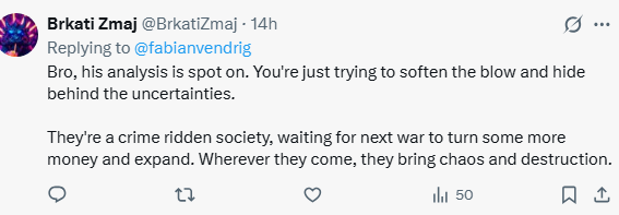 fabianvendrig's tweet photo. I am taking stand in favour of #Sebria and who attack me?  Serbs...

Come on guys, it is never going to be good if you attack eachother.... https://t.co/sbQtXqpq2l