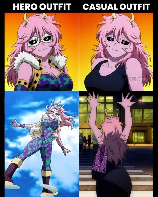 Mangaic2's tweet photo. Mina Ashido OUTFITS https://t.co/QlgeD79T2I