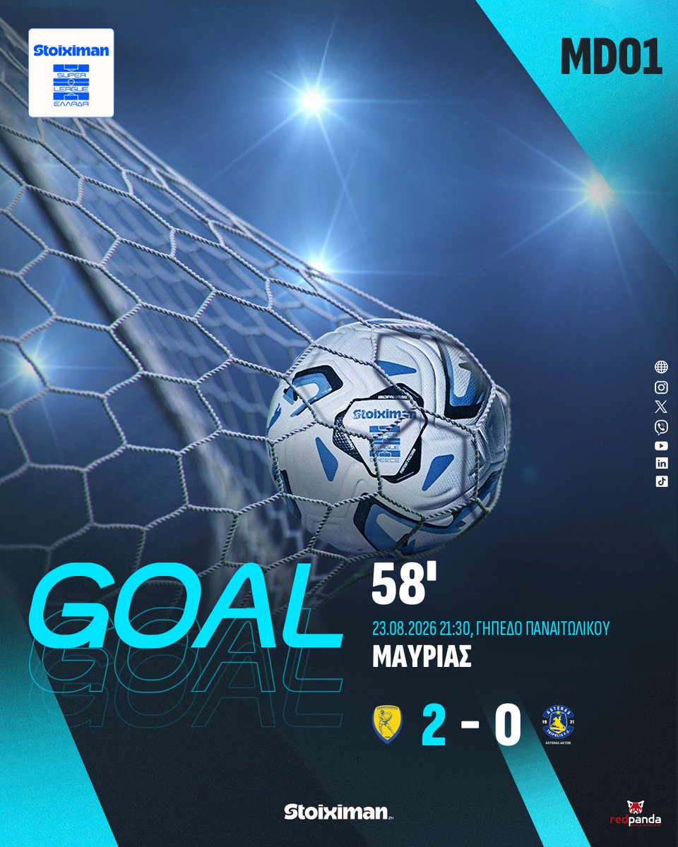 Super_League_GR's tweet photo. ΓΚΟΛ! Ο Μαυρίας σκοράρει και κάνει το 2-0 για τους γηπεδούχους.
➡️https://t.co/wtuY0JG9Cg
#slgr #StoiximanSuperLeague #MD1 #panast #panaitolikosfc #asterasfc #Stoiximan https://t.co/3iEX7CtlAX