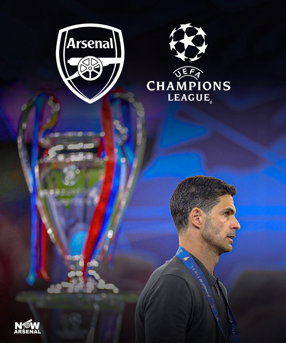 now_arsenaI's tweet photo. The UEFA Champions League draw for the league phase will take place this Thursday, 27th August, at 17:00 BST.

The journey for Europe’s prize starts again.

We’re ready to go one further. 🫡 https://t.co/MOmAJtjxkP