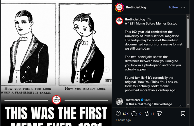 letsgetdevvy's tweet photo. the "First Meme Ever" is going viral on ig rn and its literally an ancient version of chud  

i found a tenor project with a BUNCH of memes abt it and the project is called DOOD

https://t.co/4eZESqICvz

https://t.co/0GNmGXK4ui https://t.co/KForIH20lG