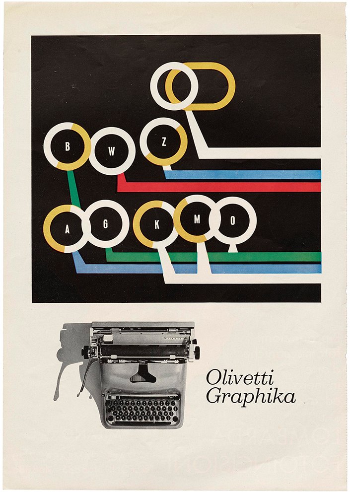 formsarchive's tweet photo. Giovanni Pintori for Olivetti, 1937–1967. https://t.co/YPWvH6B4Tv
