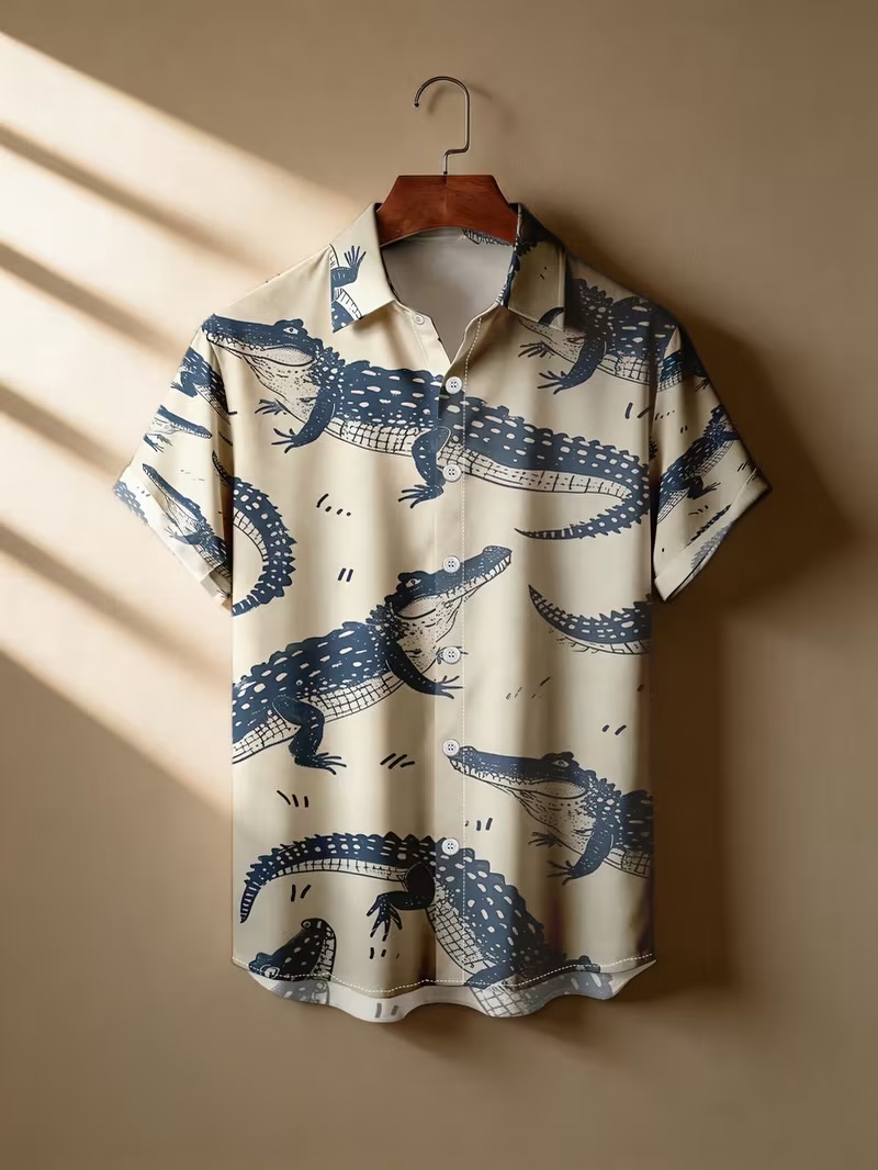 hallbrian2665's tweet photo. Cabana Croc – Men’s Short-Sleeve Button-Up Camp Shirt. Shop now at KimaraCoast. com. https://t.co/bm08g0OIDk