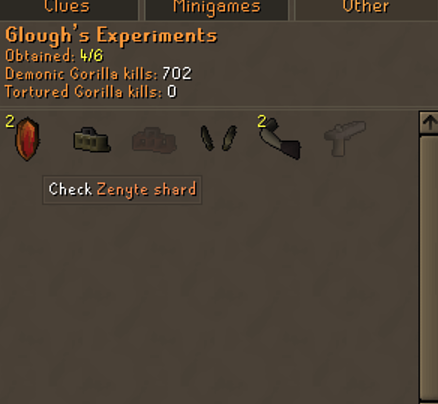 Tickstepper's tweet photo. 2nd zenyte and my cursed clog https://t.co/7Il92rEg32
