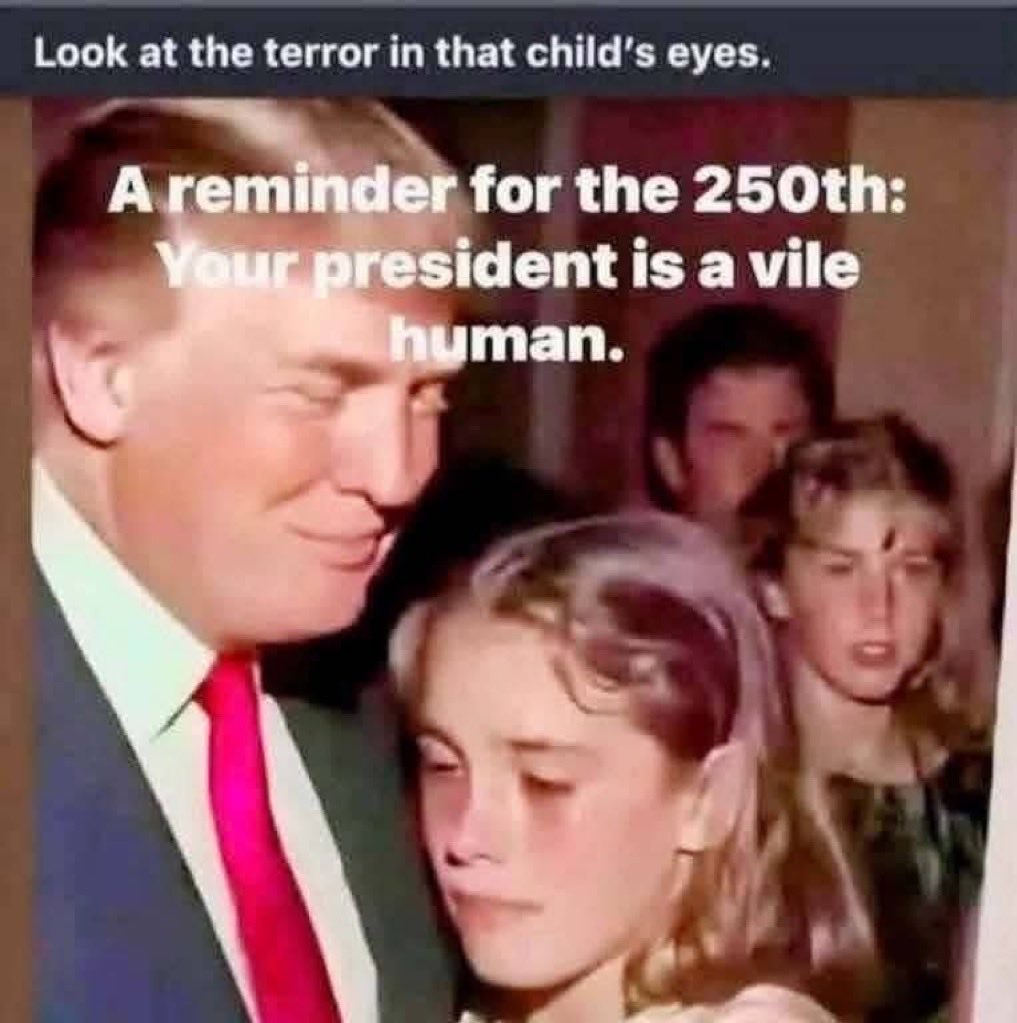 now_justice's tweet photo. Trump raped children!
How is that acceptable to anyone other than depraved vile pathetic degenerates?!
Why isnt the world rebelling and putting him in prison?!
@France24_en @EUCouncil @dw_espanol @BBCWorld @japantimes https://t.co/K8A1uRnfRg