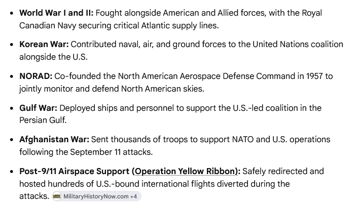 amanda_booberry's tweet photo. @atrupar What is he talking about? Canada has shown up for us like an amazing ally. If Canada cut off military cooperation with the US, especially NORAD, we could be in a world of hurt. https://t.co/c8FYZNBdyB
