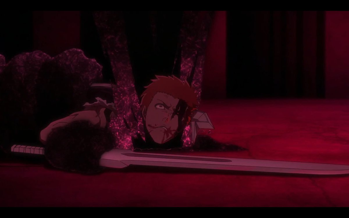 BLiebert90909's tweet photo. @ichihimepics Ichigo got decapitated 
and heal by Orihime quickly 
that's why Orihime staring at Yhawach like that https://t.co/lOCFddD1Nb