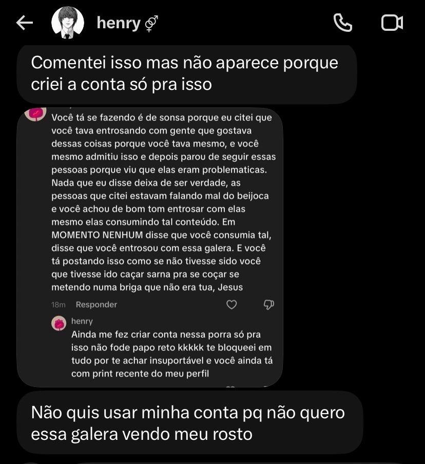 AzureRamos's tweet photo. Então não, eu dispenso qualquer sermão que queiram me dar por defender o gênero de alguém por ser de tal linha política. Vocês não são exemplos. Vocês são desserviços. E obrigado Henry, por me avisar sobre mais um ato dessa galera (ela apagou nossos comentários). https://t.co/9N3YhD4aJX
