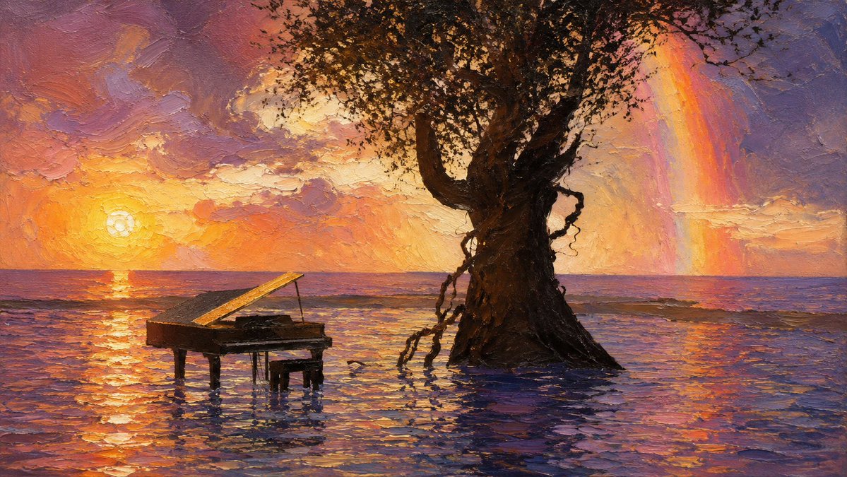 MorexSuraimu's tweet photo. I made this picture in Secondlife Black Dragon viewer and told ChatGPT to “make it an oil painting” this is the result… whatcha think? https://t.co/Sql8gniYv1