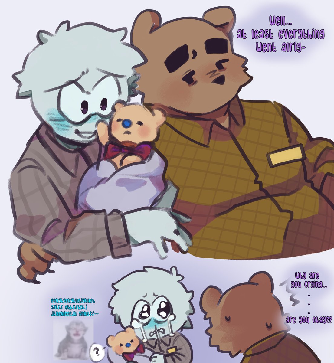 RxttenGoat's tweet photo. This was supposed to be a quick sketch of Whitey ugly crying cause his baby was so cute 

#bearalpha #bearalpharoblox https://t.co/0AQuasqLl5