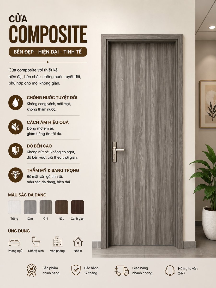 HiemCua's tweet photo. 🏡✨ CỬA COMPOSITE – GIẢI PHÁP HOÀN HẢO CHO KHÔNG GIAN HIỆN ĐẠI 🚪
🌿 Thiết kế vân gỗ sang trọng, phù hợp từ nhà phố, căn hộ đến văn phòng.
✨ Lựa chọn lý tưởng cho phòng ngủ, phòng vệ sinh, căn hộ và nhiều không gian khác. https://t.co/iccDMQChFp