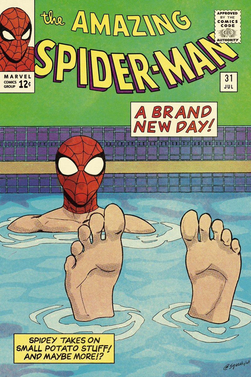squeakyluf's tweet photo. Spidey-toes https://t.co/lEXGYgHPeY