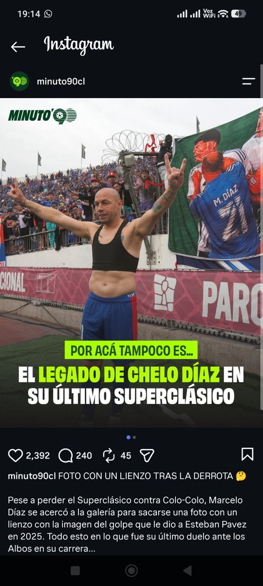 Accel45542460's tweet photo. @Luthor33pro @FernandOscar10 Si la anfp fuera sería también tendría que castigar a este saco de weas por incitar a la violencia fin del comunicado https://t.co/uXduuNEwZY