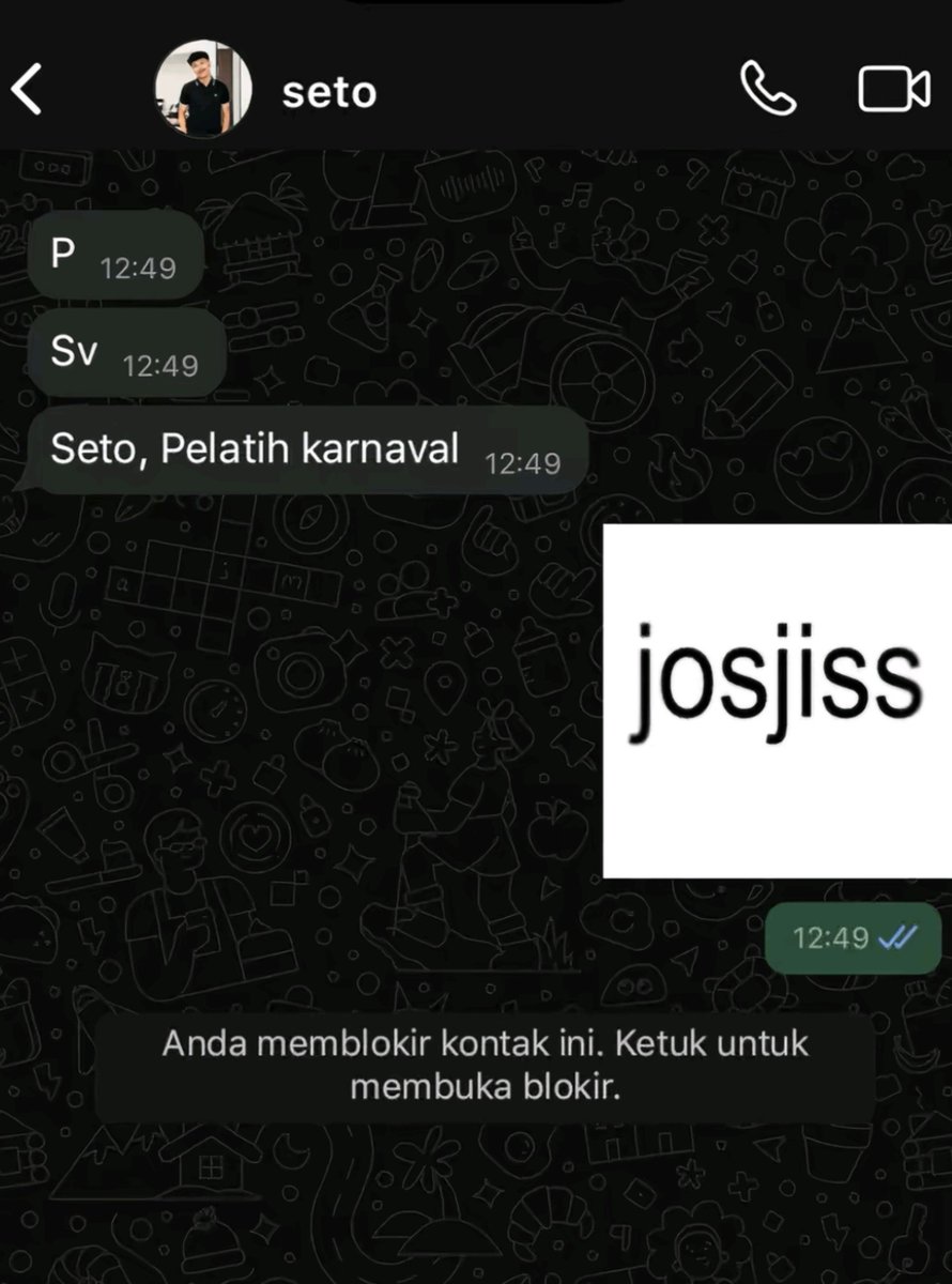 Maryokempesis's tweet photo. Josjiss lalu blokir. https://t.co/MivuVDrw0V