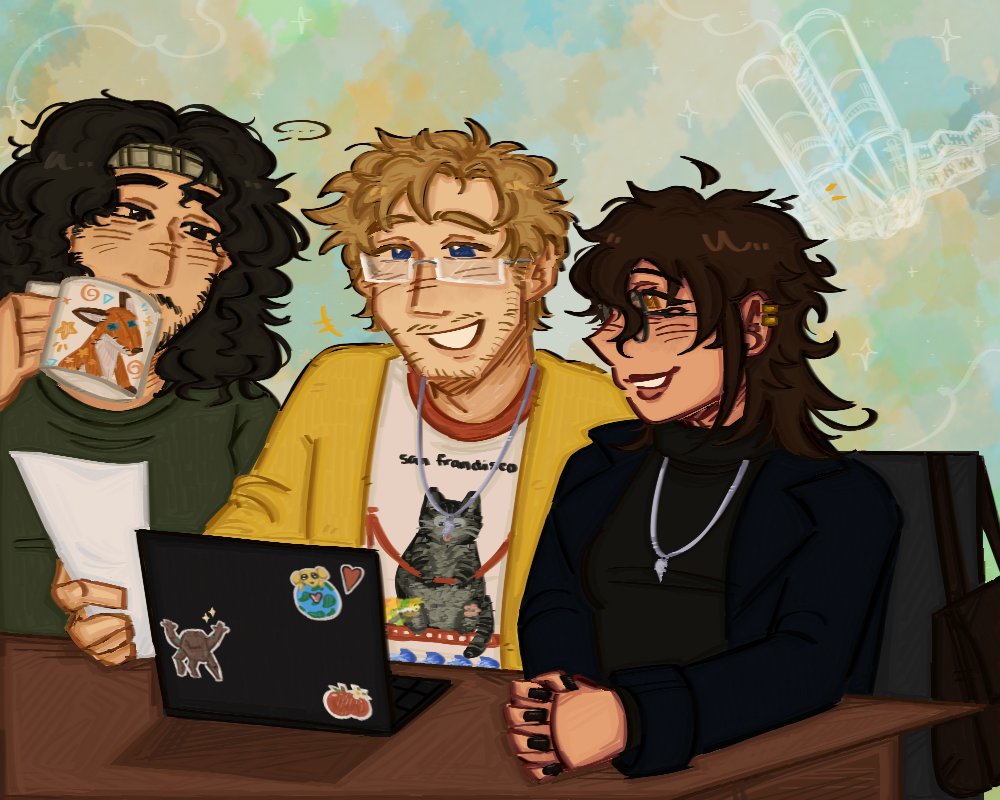 windblume_nen's tweet photo. finished silly yume art trade with @SixLostTwilight !! there was much joy and whimsy working on this and hid a few references auauau >:33
#projecthailmary #ironlung #yumeship https://t.co/MAP5OPfmB8