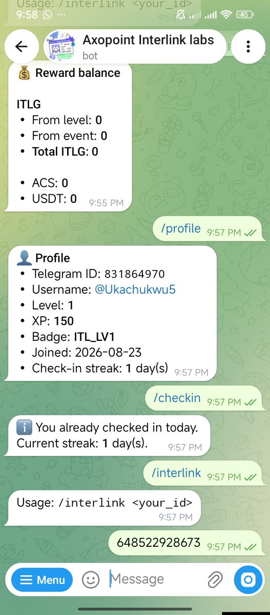 MasterUkason's tweet photo. @BSCNews @inter_link Is InterLink running a telegram reward for linkers. https://t.co/2BOBfy9I6A does InterLink know about this link https://t.co/qGnVOL5Gkb